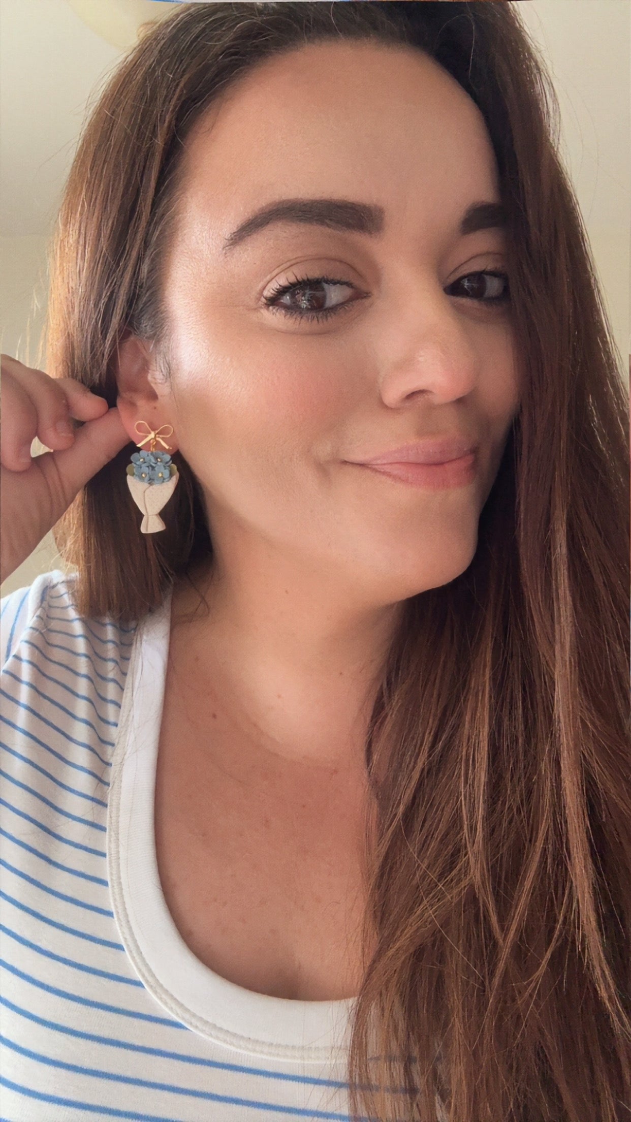 Blue Florals Bouquet Dangle