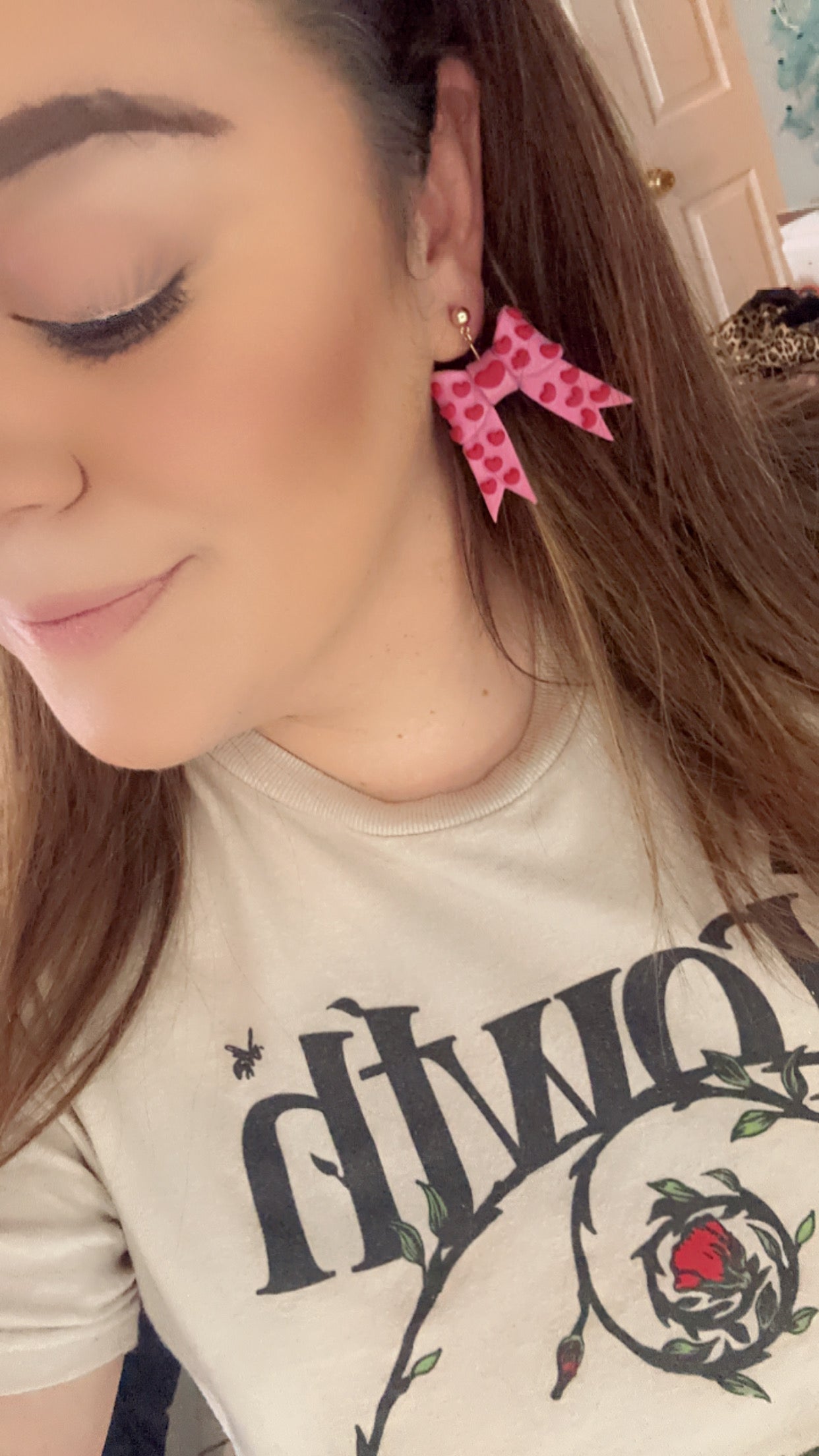 Love all over Bow Dangles