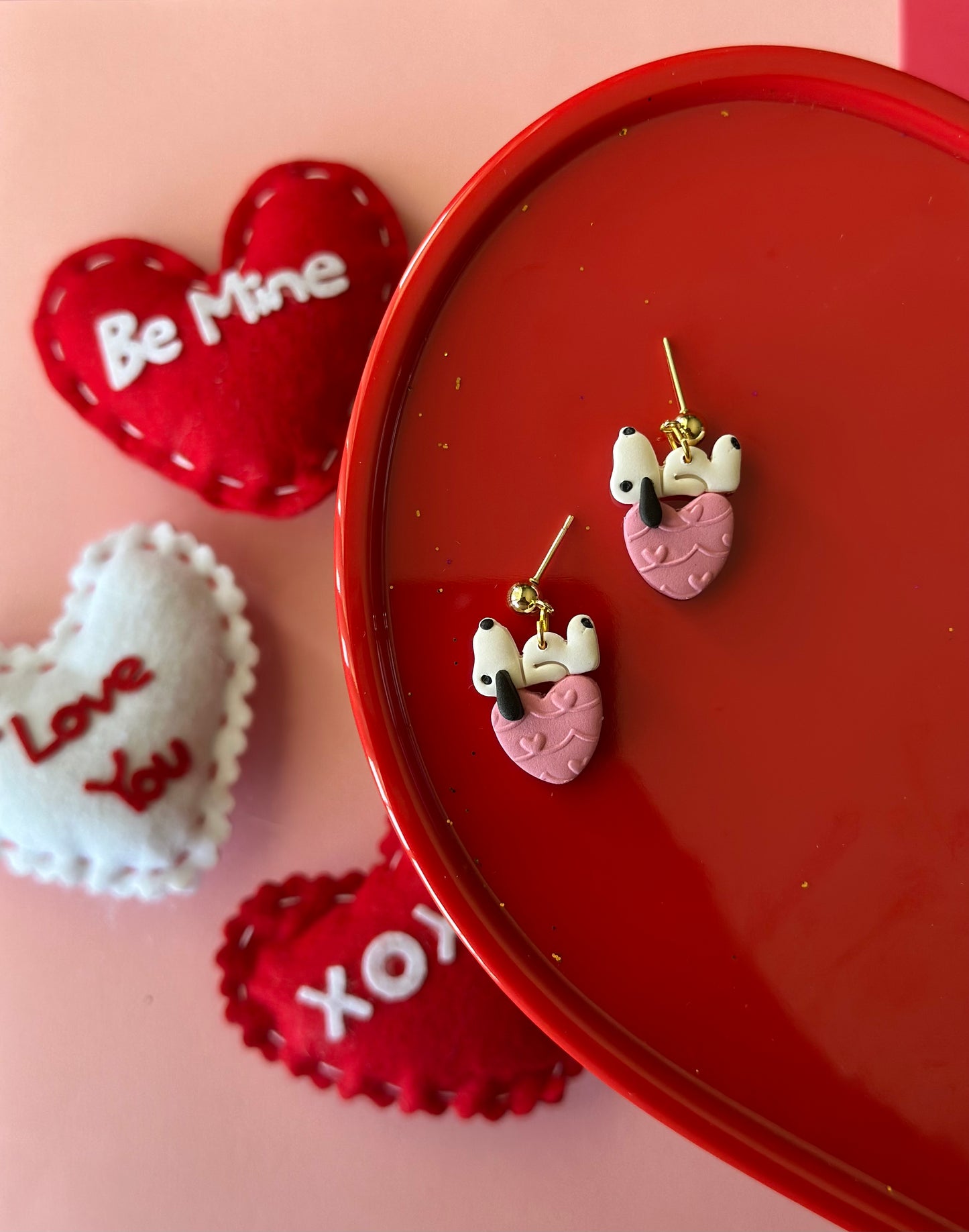 Snoopy Heart Dangles