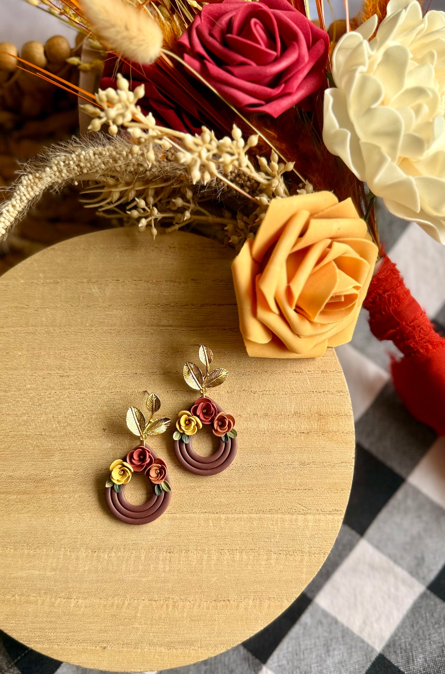 Fall Florals Drop Dangle