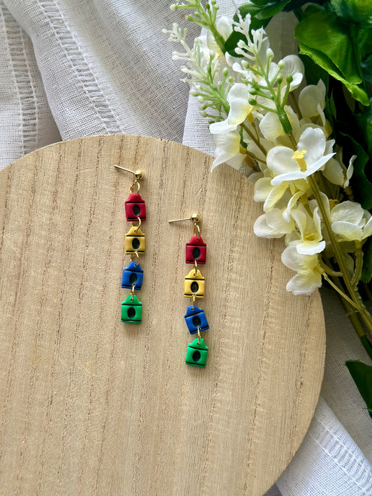 Crayon On Dangle Earrings