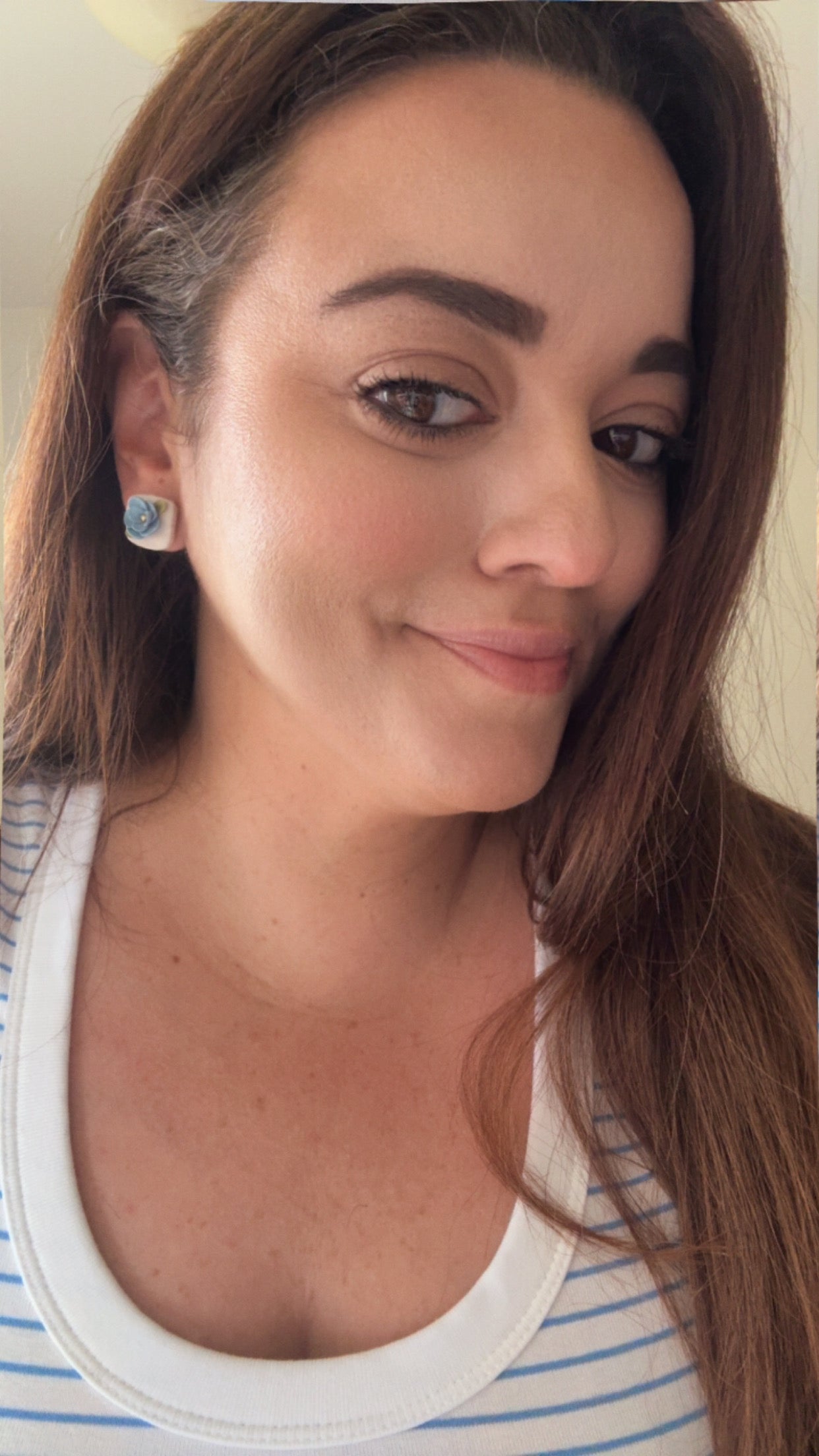 Something Blue Floral Studs