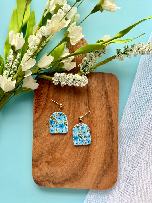 Blue Floral Arch Dangles