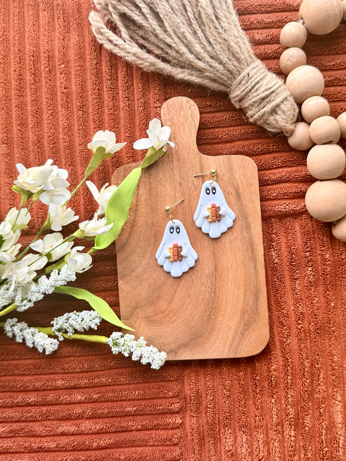 Whole Lotta Book Ghostie Dangles