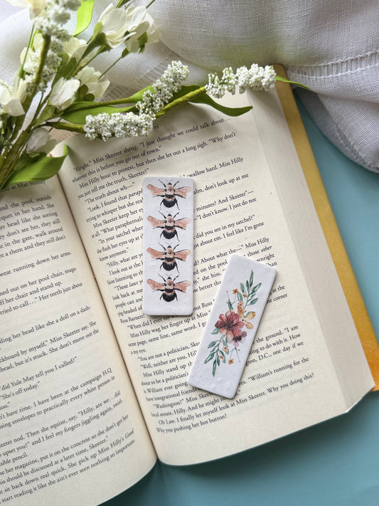 Bees + Florals Bookmarks