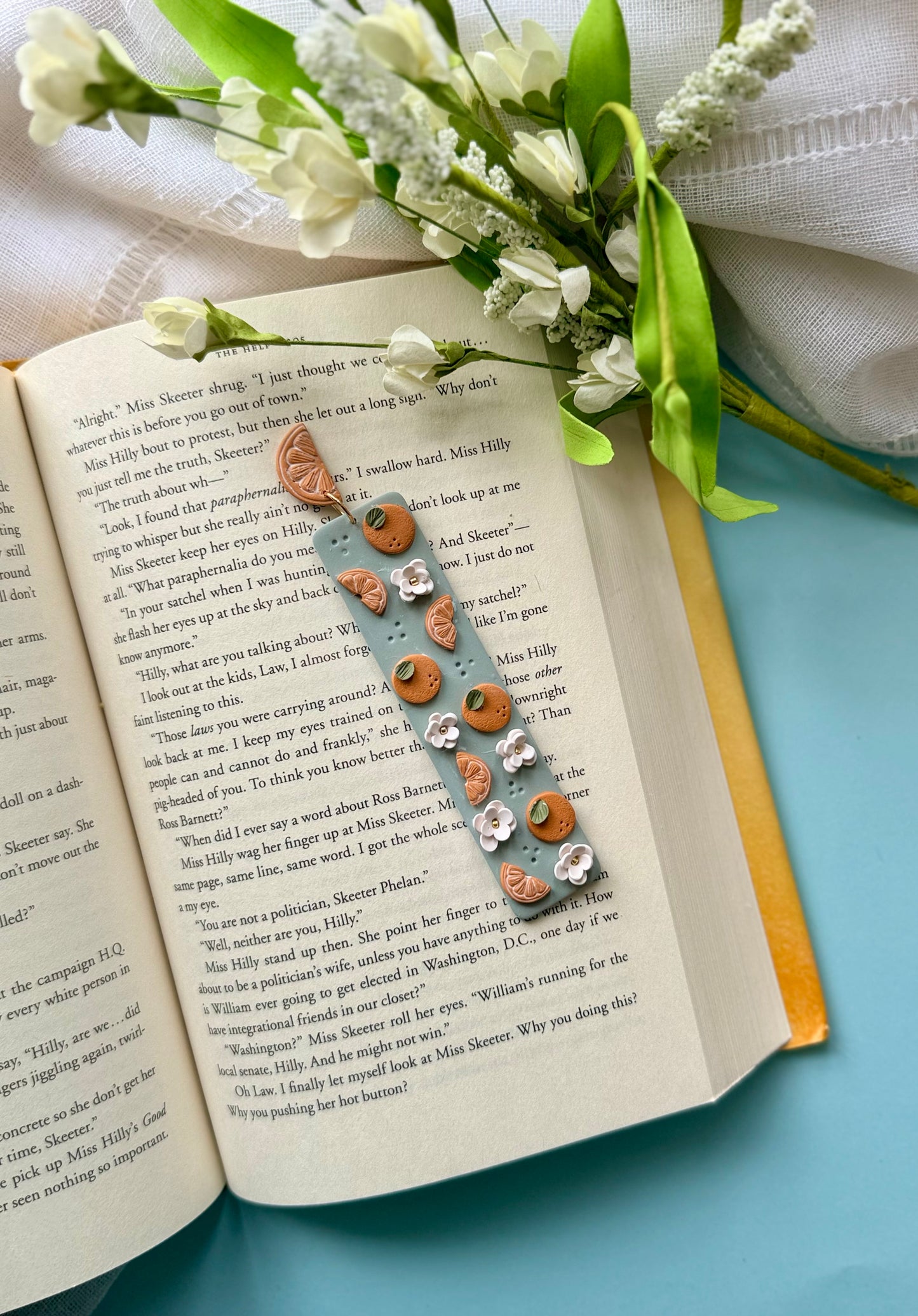 Citrus + Daisies Bookmark