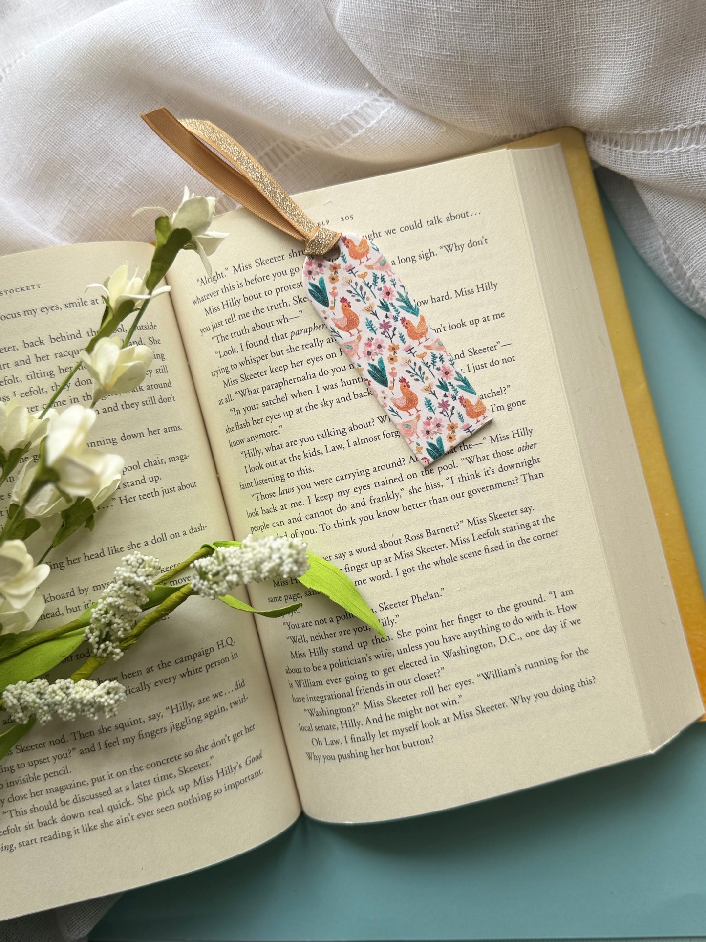 Chickens + Florals Bookmarks
