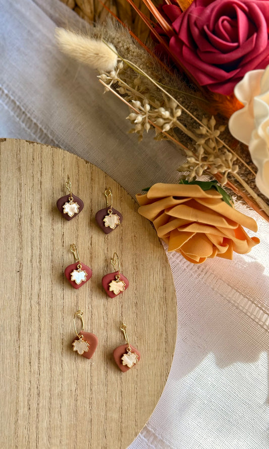 Dainty Maple Leaf Hoop