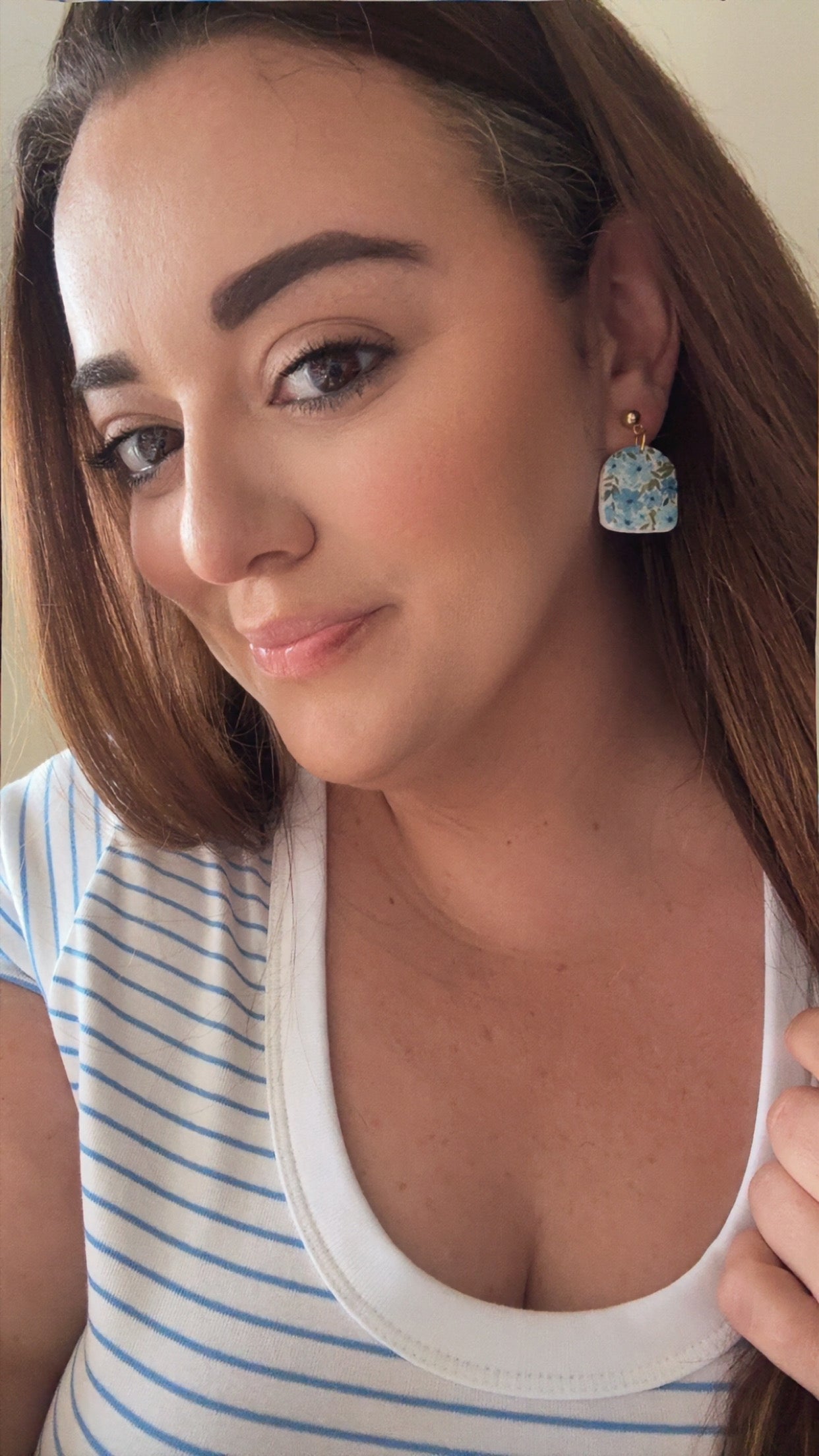 Blue Floral Arch Dangles