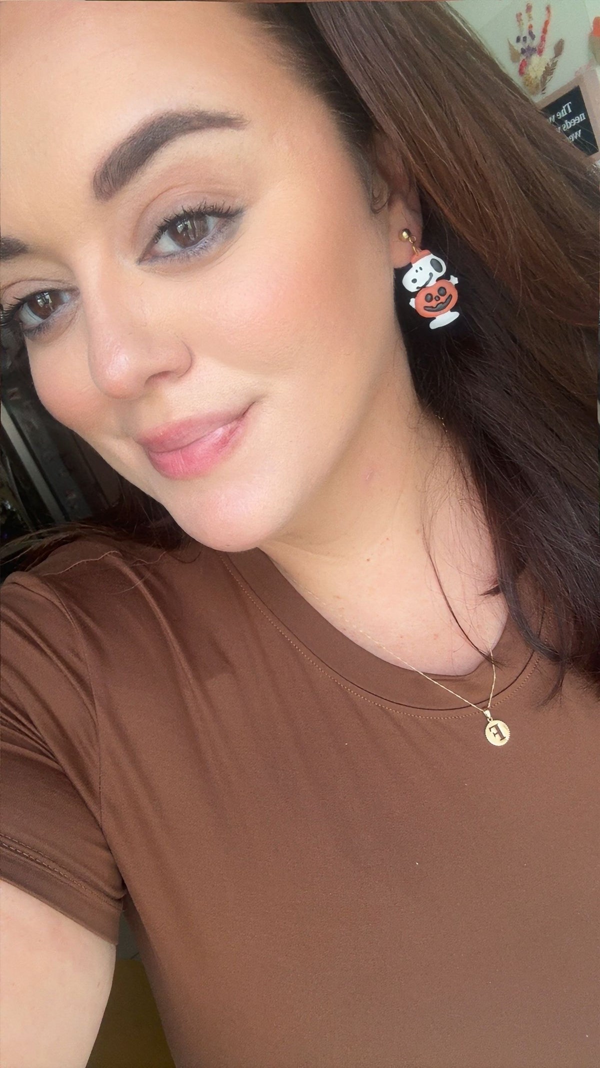 Snoopy Pumpkin Dangle
