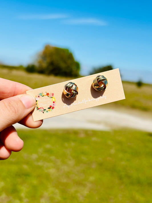 Gold Knot Studs